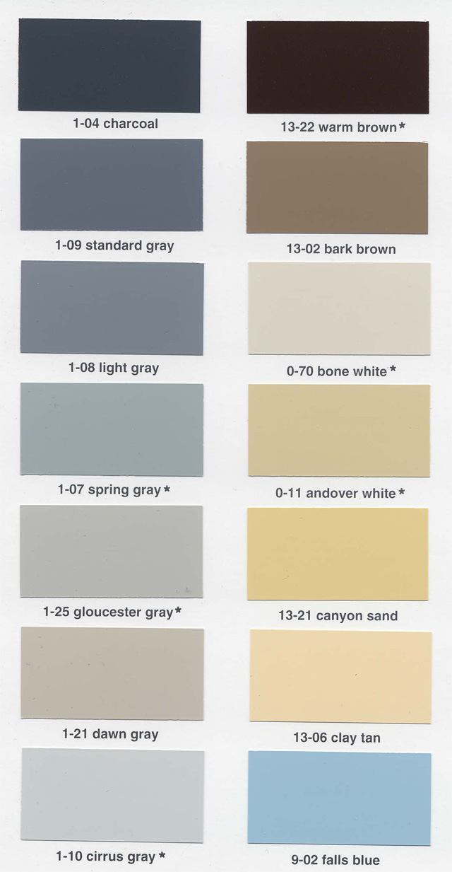 Dampney Color Card